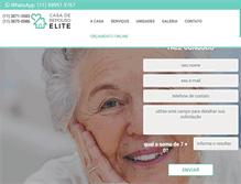 Tablet Screenshot of casaderepousoelite.com.br